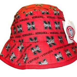 Nebraska Huskers Mens Adult Red Bucket hat cap One size Fits All New Ncaa
